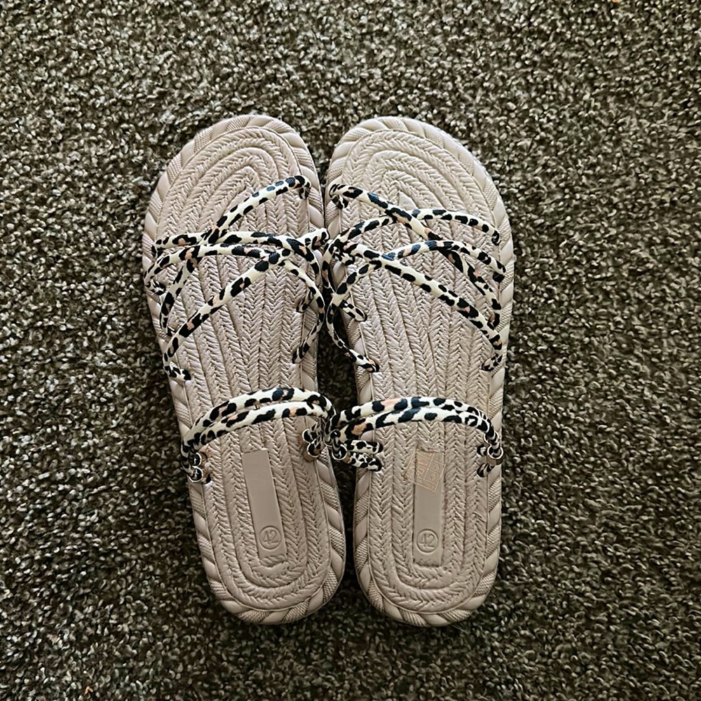 leopard print sandals